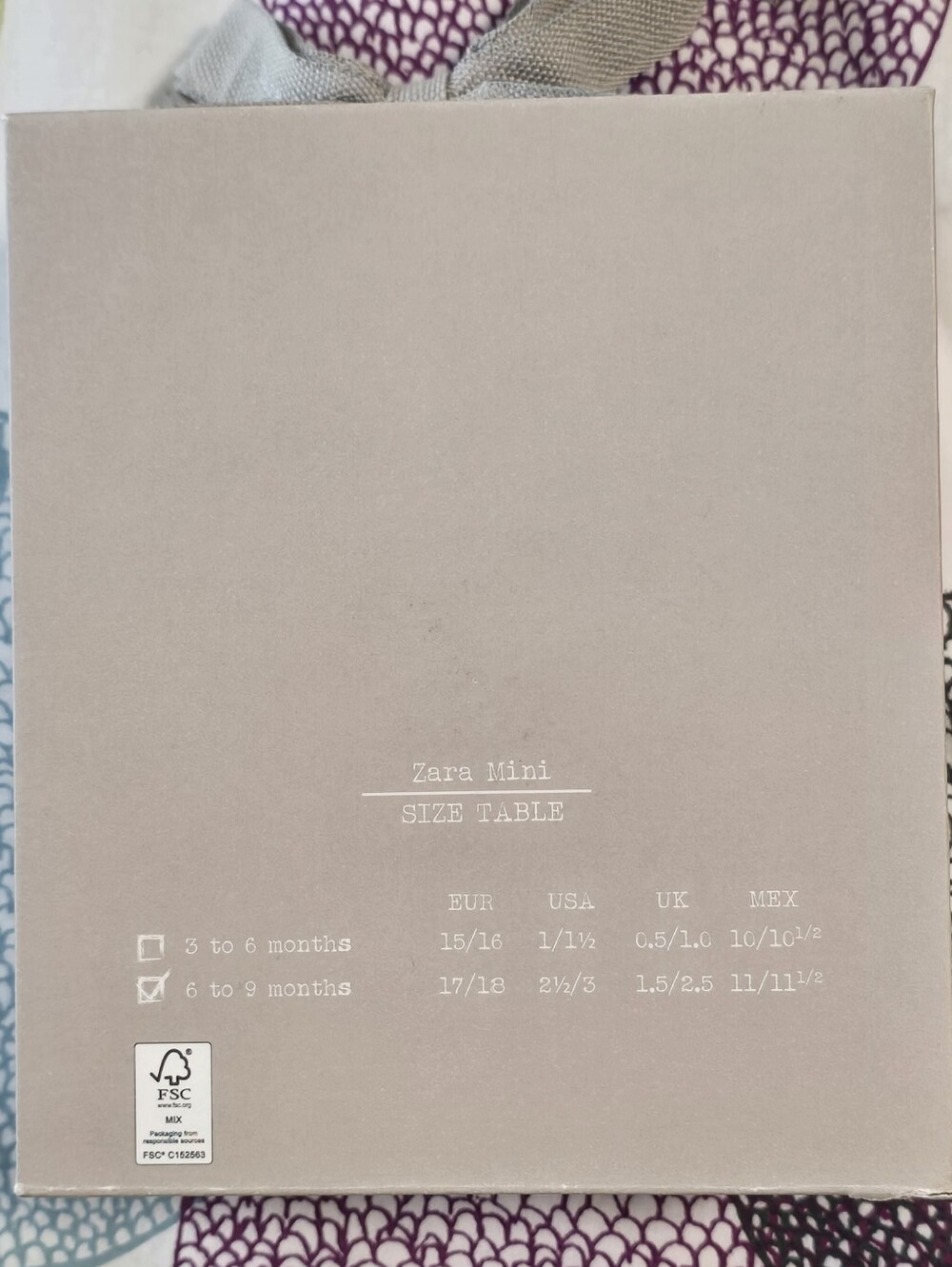 Zara Mini Baby Gray Suede Shoes – Size 6–9 Months – New in Box - Picture 3 of 5